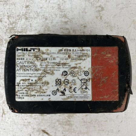 ЗЗ Hilti ヒルティ 22v 充電式レシプロソー バッテリーx1 充電器付 SR6-A22 レッド×ブラック