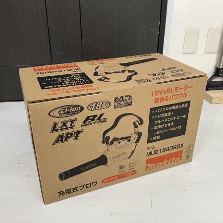 ЗЗ MAKITA マキタ 18v 充電式ブロワ バッテリーx2 充電器付 MUB184DRGX ブルー