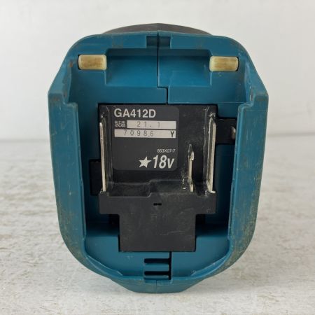 ЗЗ MAKITA マキタ 18v 100mm 充電式ディスクグラインダ ※バッテリー、充電器無し GA412D ブルー