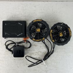 ЗЗ BURTLE バートル ファン・バッテリーセット ACアダプタ付 AC370/371 AC08-22V ブラック Cランク