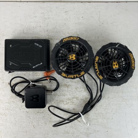 ЗЗ BURTLE バートル ファン・バッテリーセット ACアダプタ付 AC370/371 AC08-22V ブラック