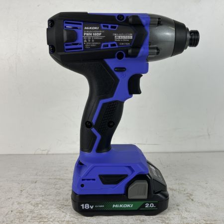 ЗЗ HiKOKI ハイコーキ 18v コードレスインパクトドライバ バッテリーx2 充電器 ケース付 FWH18DF バイオレット