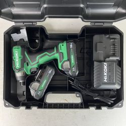 ЗЗ HiKOKI ハイコーキ 18v コードレスインパクトドライバ バッテリーx2 充電器 ケース付 WH18DD 2BG グリーン Sランク