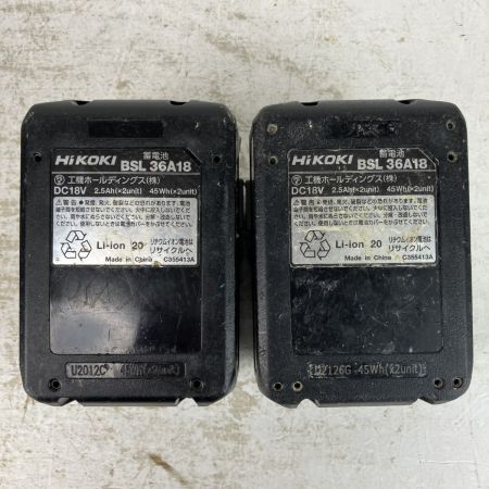 ЗЗ HiKOKI ハイコーキ 36v 165mm コードレス丸のこ バッテリーx2 ケース付 ※充電器無し C3606DA ブラック