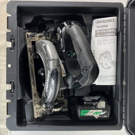 ЗЗ HiKOKI ハイコーキ 36v 165mm コードレス丸のこ バッテリーx2 ケース付 ※充電器無し C3606DA ブラック