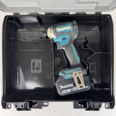 ЗЗ MAKITA マキタ 18v 充電式インパクトドライバ バッテリーx1 ケース付 ※充電器無し TD170D ブルー