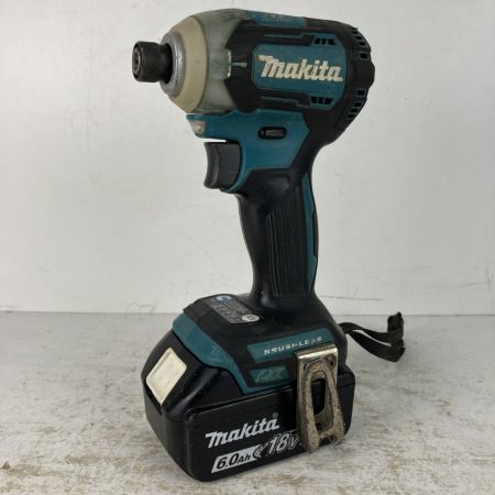ЗЗ MAKITA マキタ 18v 充電式インパクトドライバ バッテリーx1 ケース付 ※充電器無し TD170D ブルー