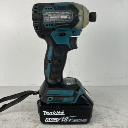 ЗЗ MAKITA マキタ 18v 充電式インパクトドライバ バッテリーx1 ケース付 ※充電器無し TD170D ブルー