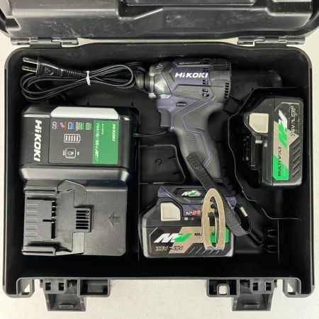 ЗЗ HiKOKI ハイコーキ 36v インパクトドライバ バッテリーx2 充電器 ケース付 WH36DC ディープオーシャンブルー
