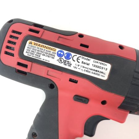 ДД Snap-on スナップオン ドライバドリル 12220313 CDR7850H レッド