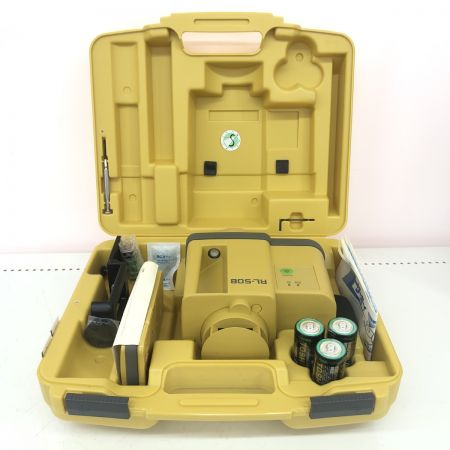 ДД TOPCON レーザーレベラー未使用品(S) 受光器 乾電池 ケース付 MH8511 SN8535 RL-50B イエロー