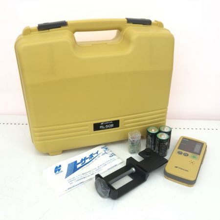 ДД TOPCON レーザーレベラー未使用品(S) 受光器 乾電池 ケース付 MH8511 SN8535 RL-50B イエロー