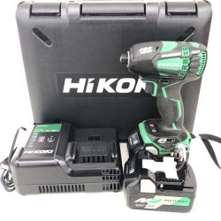 ДД HiKOKI ハイコーキ  インパクトドライバ未使用品(S) 充電器・充電池2個・ケース付 コードレス式 18v WHP18DBL Sランク