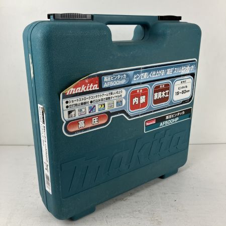 ЗЗ MAKITA マキタ 50mm 高圧 ピンタッカ ケース付 ※新品ピストン交換済み AF500HP レッド
