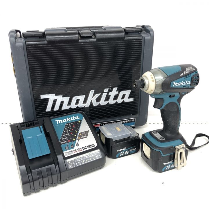 ДД MAKITA マキタ インパクトドライバ 充電器・充電池2個・ケース付 コードレス式 14.4v 145876 TD133D  グリーン｜中古｜なんでもリサイクルビッグバン