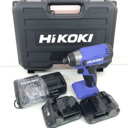 ДД HiKOKI ハイコーキ インパクトドライバ  充電器・充電池2個・ケース付 コードレス式 FWH18DA パープル Aランク
