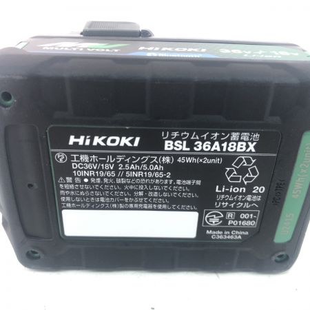 ДД HiKOKI ハイコーキ インパクトドライバ 　未使用充電池1個付 コードレス式 36v J4408945 WH36DD イエロー