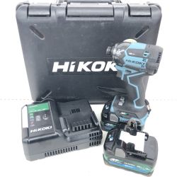 ДД HiKOKI ハイコーキ インパクトドライバ 程度B 充電器・充電池2個・ケース付 コードレス式 36v  WH36DC セームブルー Bランク