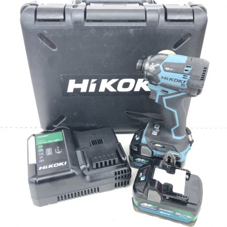 ДД HiKOKI ハイコーキ インパクトドライバ 程度B 充電器・充電池2個・ケース付 コードレス式 36v  WH36DC セームブルー