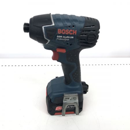 ДД BOSCH ボッシュ インパクトドライバ 充電器・充電池2個・ケース付 14.4v  GDR14.4v-LIN ネイビー