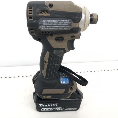 ДД MAKITA マキタ インパクトドライバ  充電器・充電池1個・ケース付 コードレス式 18v TD171D