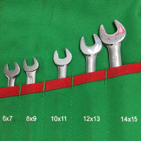 TOPTUL ダブルオープンエンドレンチセット 8本セット