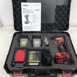 ДД UBERMANN インパクトドライバ   程度A 充電器・充電池2個・ケース付 コードレス式 18v  UB18VIDBLBFS レッド Aランク