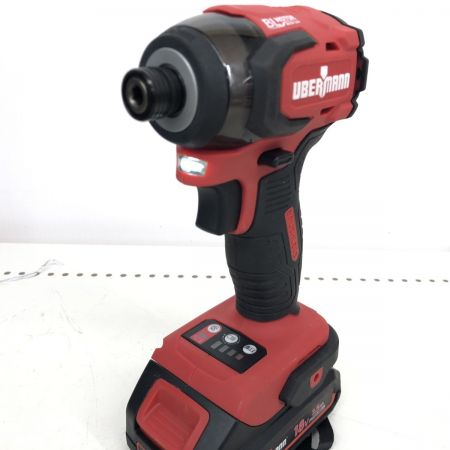 ДД UBERMANN インパクトドライバ   程度A 充電器・充電池2個・ケース付 コードレス式 18v  UB18VIDBLBFS レッド