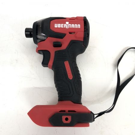 ДД UBERMANN インパクトドライバ   程度A 充電器・充電池2個・ケース付 コードレス式 18v  UB18VIDBLBFS レッド