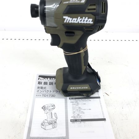 ДД MAKITA マキタ インパクトドライバ   未使用品(S) 本体のみ コードレス式 18v TD173D オリーブ