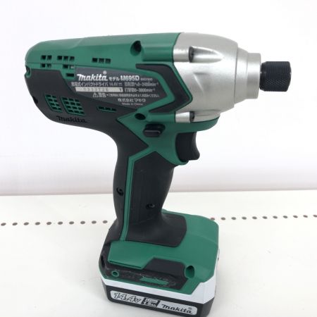 ДД MAKITA マキタ インパクトドライバ 充電器・充電池1個・ケース付 14.4v M695D グリーン
