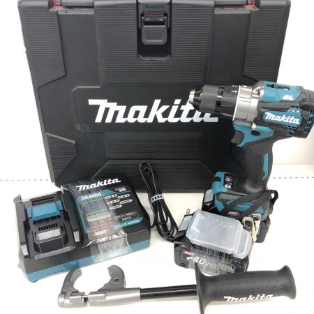 ДД MAKITA マキタ ドライバドリル 未使用品(S) 充電器・充電池2個・ケース付 コードレス式 40v DF001GRDX ブルー