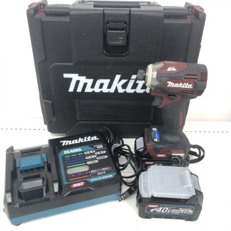 ДД MAKITA マキタ  インパクトドライバ  充電器・充電池2個・ケース付 コードレス式 40v TD001GDX レッド