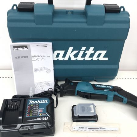 ДД MAKITA マキタ レシプロソー 未使用品(S) 充電器・充電池1個・ケース付 コードレス式 10.8v  JR104DSH ブルー