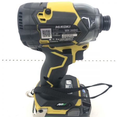 ДД HiKOKI ハイコーキ インパクトドライバ   イエロー 程度A 充電器・充電池2個・ケース付 36v WH36DC イエロー