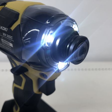 ДД HiKOKI ハイコーキ インパクトドライバ   イエロー 程度A 充電器・充電池2個・ケース付 36v WH36DC イエロー