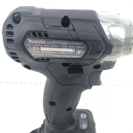 ДД MAKITA マキタ インパクトドライバ 未使用品(S) 充電器・充電池2個・ケース付 コードレス式 10.8v  TD111DSMXB ブラック