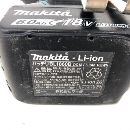 ДД MAKITA マキタ インパクトレンチ コードレス式 18vバッテリーBL1860B　充電回数１１９回 TW450D ブルー