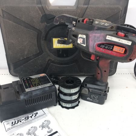 ДД MAX マックス リバータイヤ  程度C 充電器・充電池1個・ケース付 コードレス式 14.4v 147140821 タイワイヤ3つ付き RB-519 レッド