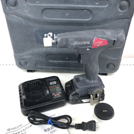 ДД KYOCERA キョウセラ タイルパッチ  程度BC 充電器・充電池1個・ケース付 コードレス式 18v DTP180 ブラック
