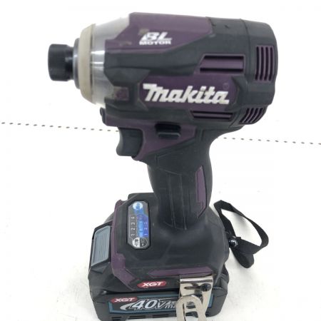 ДД MAKITA マキタ インパクトドライバ  程度B 充電器・充電池2個・ケース付 コードレス式 40v TD001GDXAP パープル