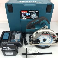 ДД MAKITA マキタ  丸のこ 程度A 充電器・未使用バッテリー付き　コードレス式 165mm 18v  HS631D ブルー Aランク