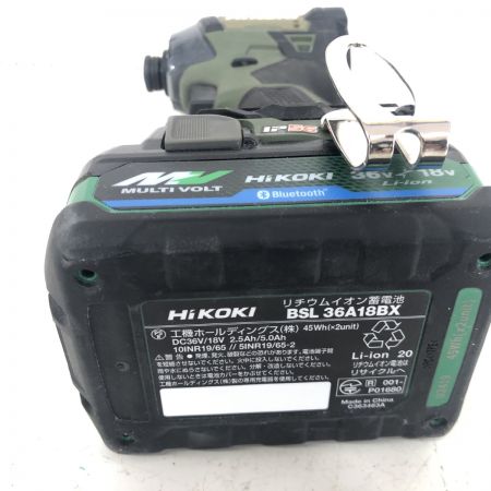 ДД HiKOKI ハイコーキ インパクトドライバ 程度B 充電池1個付 コードレス式 36v  WH36DD グリーン