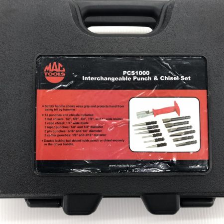 ДД MAC TOOLS マック ツールセット  未使用品(S) 本体のみ ポンチ チゼルセット PCS1000 赤×黒