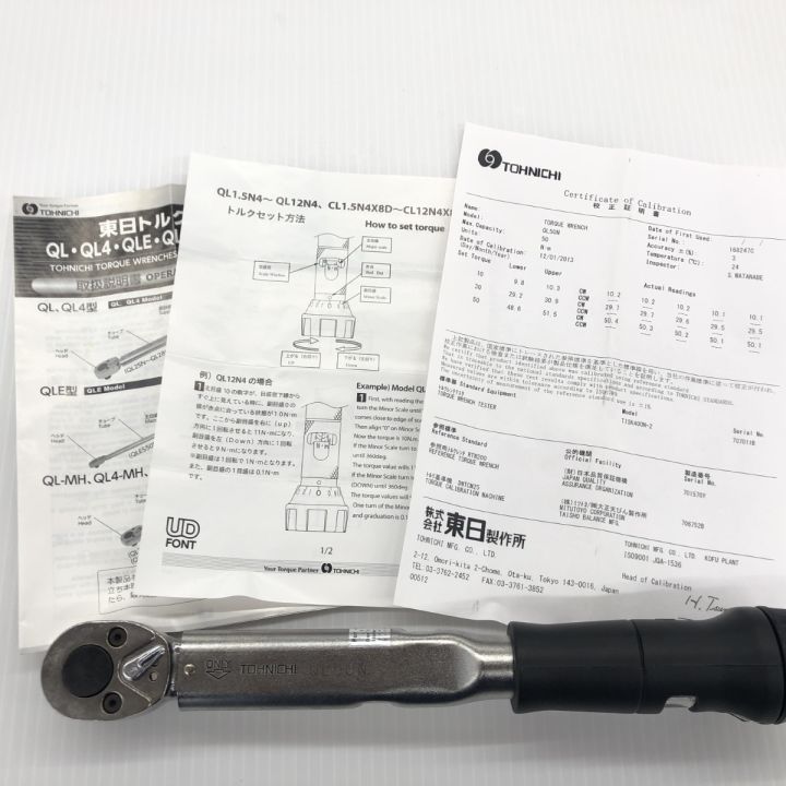 ДД TOHNICHI トルクレンチ 程度A 本体のみ QL50N ライトグレー - 中古