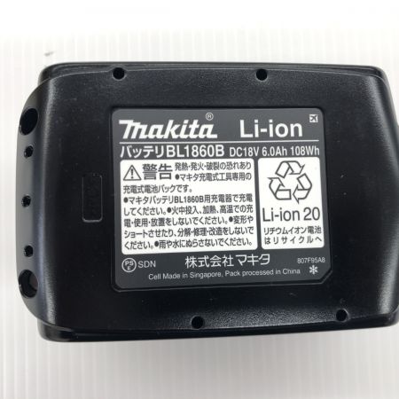 ДД MAKITA マキタ インパクトドライバ 未使用品(S) 充電池1個付 コードレス式 18v 309760 BL1860B未使用付き TD173D イエロー
