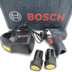 ДД BOSCH ボッシュ インパクトドライバ 充電器・充電池2個・ケース付 コードレス式 10.8v 508000078 GDR10.8-LI Bランク