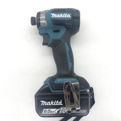 ДД MAKITA マキタ インパクトドライバ 未使用品(S) 充電池1個付 コードレス式 18v 223181 BL1860B未使用 TD173D ブルー Sランク