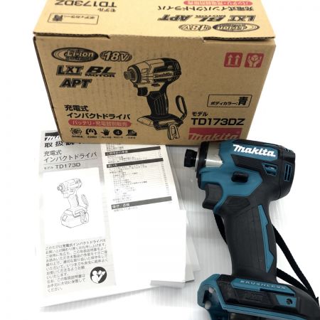 ДД MAKITA マキタ インパクトドライバ  未使用品(S) 本体のみ コードレス式 18v 547084 TD173D ブルー