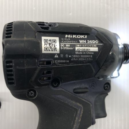 ДД HiKOKI ハイコーキ インパクトドライバ 程度B 充電池1個付 コードレス式 36v JO108351 WH36DC